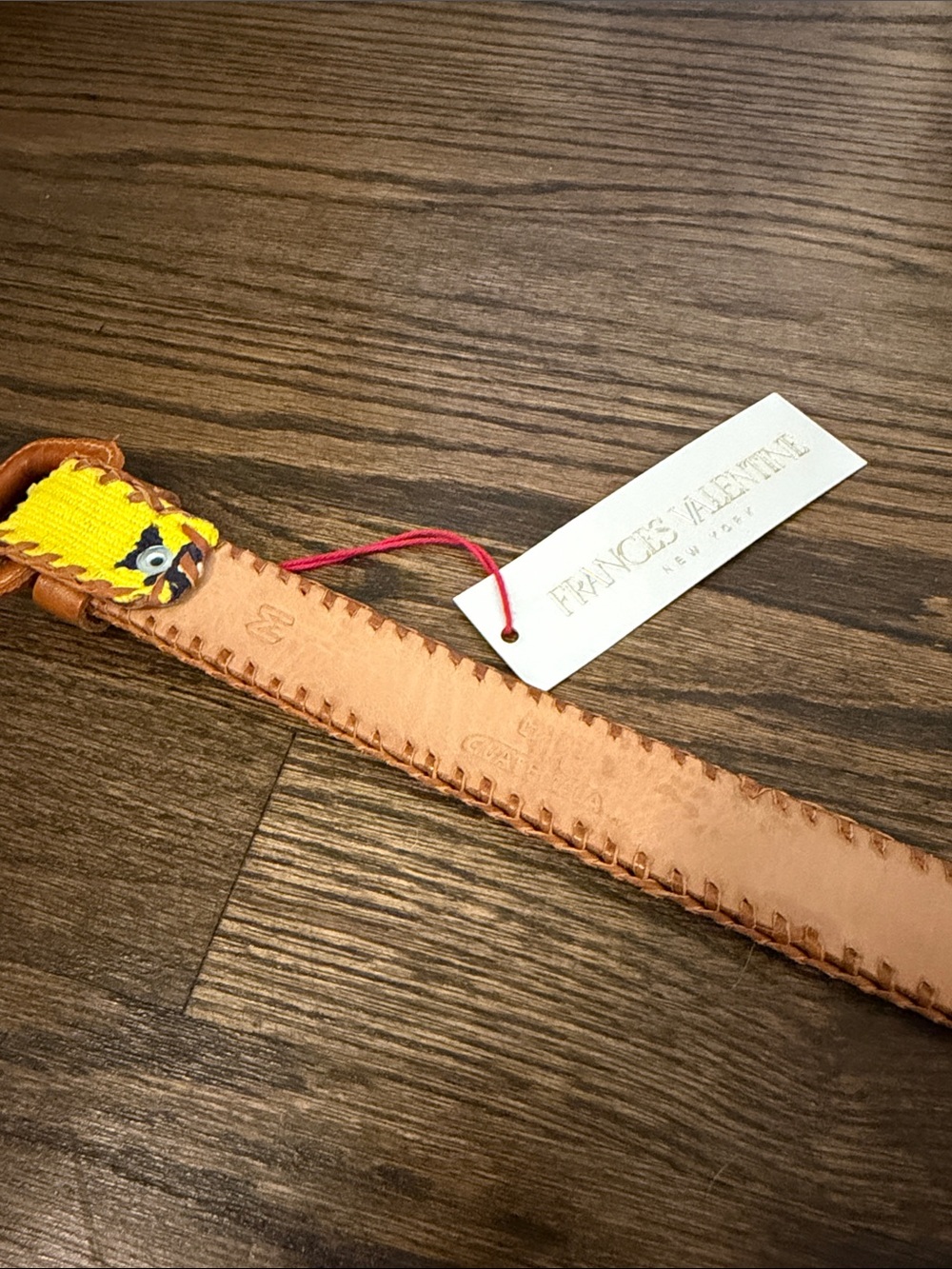 NWT Frances Valentine handmade Guatemalen belt - Multicolor Leather-Trim Belt - Picture 10 of 10